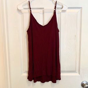 Soft & Sexy Maroon Soft Tank Top Size S AE